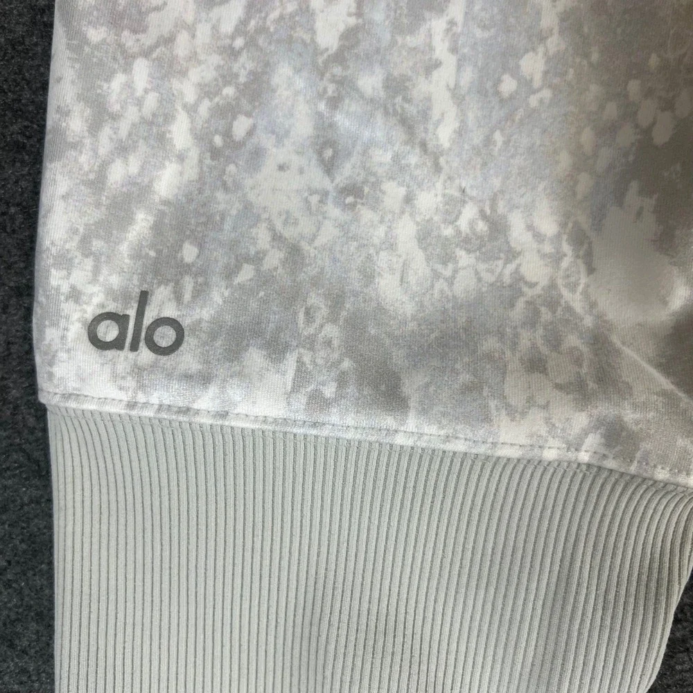 Alo‎ Yoga Goddess Ribbed Legging Vapor Python Glossy Grey White Snakeskin Medium